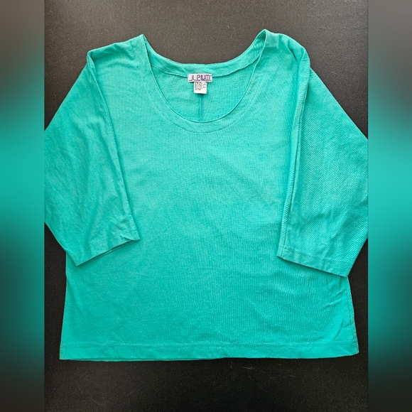 Vintage - Oversize Crop Top - Cotton - NWOT - Turquoise - Size XL - Picture 1 of 10